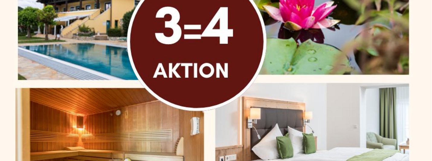 Hotel with pool, sauna, room and water lily, offer 3=4