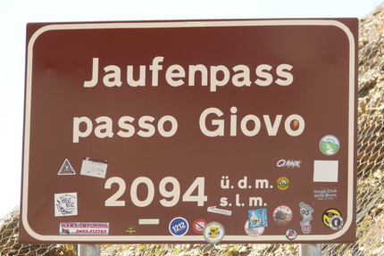 Jaufenpass - Pennser Joch Straßenschild Jaufenpass, 2094 Meter Höhe