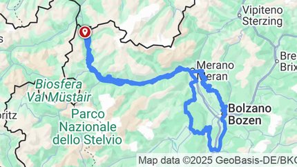 Gampenpass mit Kalterer See und Hafling Gampenpass mit Kalterer See und Hafling