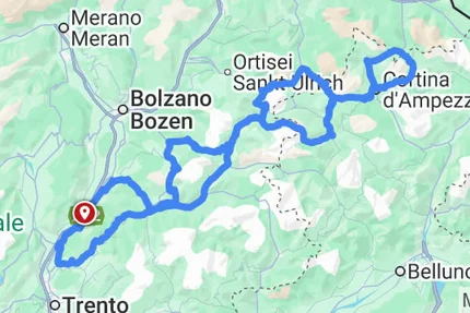 The winding heart of the Dolomites