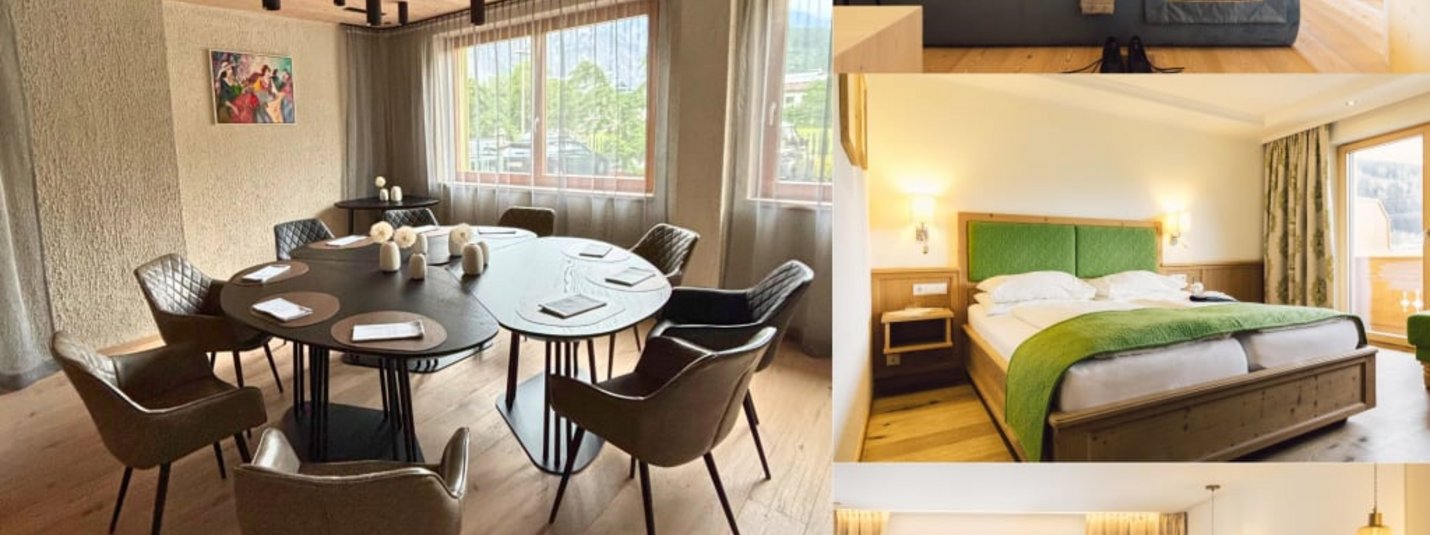 BOU4 x Jägerhof - Taste & Stay Moderner Konferenzraum und gemütliche Hotelzimmer mit Betten